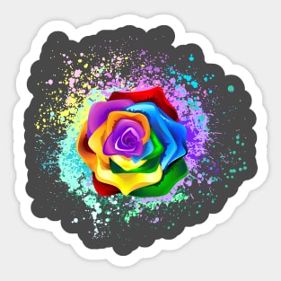 Rainbow Rose Sticker